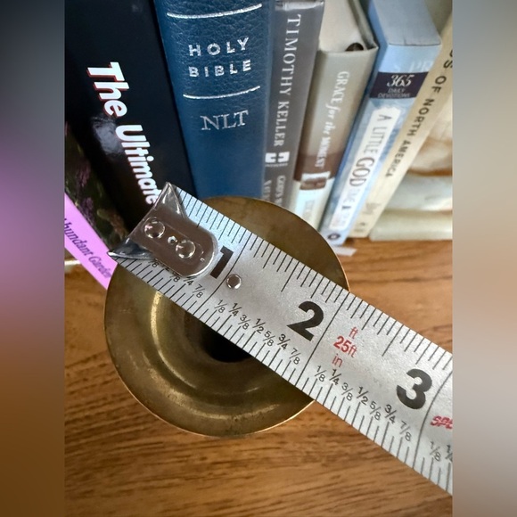 Vintage Solid Brass 6.5” Bud Vase Gold - Picture 8 of 8